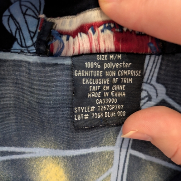 Y2K Spider-Man Button Up Kids Shirt - Blue - Picture 4 of 5